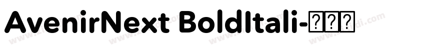 AvenirNext BoldItali字体转换